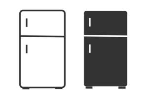 koelkast icoon. koelkast voor voedsel opslagruimte symbool. teken koelbox vector. vector