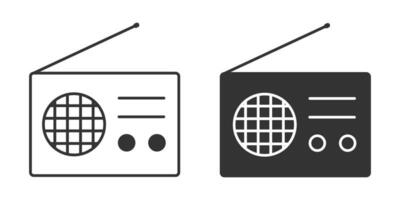 radio icoon. draadloze muziek- station symbool. teken fm spreker vector. vector