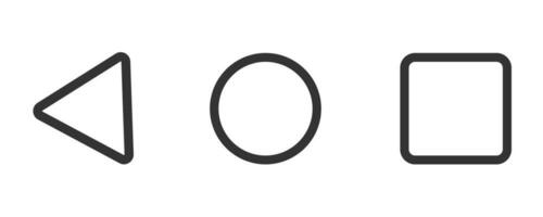 inktvis spel icoon. driehoek, cirkel en plein symbool. teken smartphone knop vector. vector