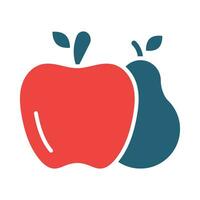 fruit glyph twee kleur icoon ontwerp vector