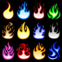 Fire Flame Blaze Burn-pictogram. vector