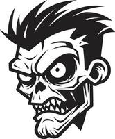 vervallen mascotte zombie vector icoon zombie karakter mascotte vector vertegenwoordiging