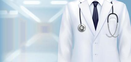 artsen uniform realistische achtergrond