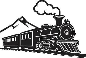 antiek spoorweg systeem vector zwart ontwerp zwart vector historisch rails icoon