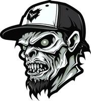 afschuwelijk hulpje zombie mascotte zombie maatje mascotte vector