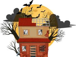 geïsoleerd halloween verlaten huis vector