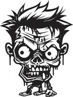 zombie mascotte avatar vector vertegenwoordiging ondood mascotte zombie karakter ontwerp