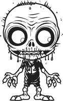 zombie snoep rage schedel vector beangstigend banketbakkerij vector icoon