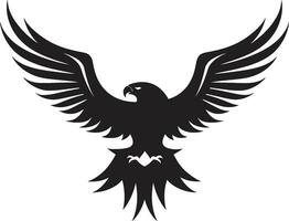 soeverein roofvogel embleem adelaar icoon elegant antenne majesteit zwart adelaar vector