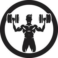 sterkte houding oefening vector pictogrammen in bodybuilding bodybuilding blauwdruk vector ontwerpen voor geschiktheid pictogrammen