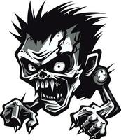 zompals mascotte zombie vector spectraal geest zombie mascotte ontwerp