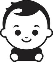 klein schatten kind in zwart vector icoon blij momenten zwart vector logo voor weinig glimlacht