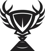 sport- silhouet uitmuntendheid monochroom icoon icoon van overwinningen majesteit vector trofee embleem