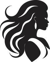 gebeeldhouwd kalmte zwart vrouw gezicht vector icoon intrigerend charme logo ontwerp met vrouw gezicht