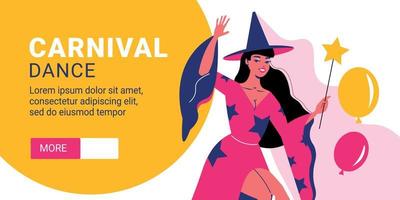 carnaval dans horizontale banner vector