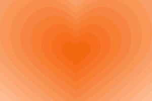 een hart abstract achtergrond. abrikoos verpletteren helling horizontaal spandoek. valentijnsdag dag groet kaart vector