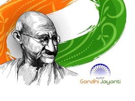 gelukkige gandhi jayanti 2e oktober viering achtergrond vector