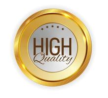 hoge kwaliteit gouden label teken. vector illustratie