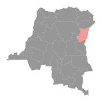 noorden Kivu provincie kaart, administratief divisie van democratisch republiek van de Congo. vector illustratie.