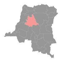 tshuapa provincie kaart, administratief divisie van democratisch republiek van de Congo. vector illustratie.