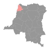 sud ubangi provincie kaart, administratief divisie van democratisch republiek van de Congo. vector illustratie.