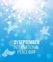 21 september internationale vredesachtergrond. vector illustratie