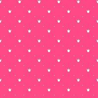roze eenvoudig naadloos vectorpatroon met kronen voor uitnodigingskaart vector
