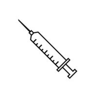 injectiespuit icoon vector. injectie illustratie teken. analyses symbool. vaccin logo. vector