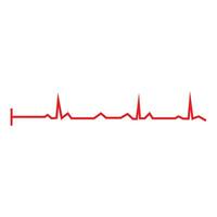 kardiogram vector icoon. hart diagnose verslag doen van vector illustratie teken. medisch symbool.