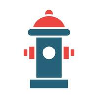 brand hydrant glyph twee kleur icoon ontwerp vector
