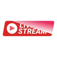 leven stroom Speel video icoon tekenfilm vector. visie online tonen vector