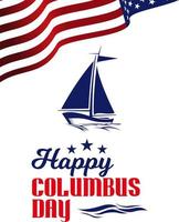 gelukkige columbus dag illustratie vector