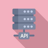 api server gegevens icoon vlak vector. uitrusting hosting onderhoud vector
