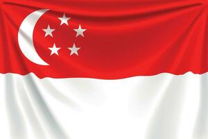 terug vlag Singapore vector