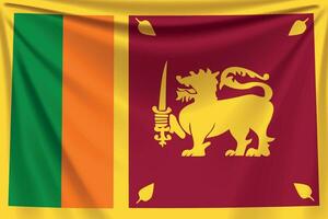 terug vlag sri lanka vector