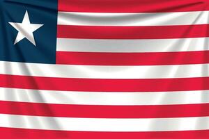 terug vlag Liberia vector