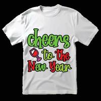 gelukkig nieuw jaar retro type ontwerp voor t-shirt, kaarten, kader kunstwerk, Tassen, mokken, stickers, tuimelaars, telefoon gevallen, afdrukken enz. vector