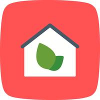 Eco huis vector pictogram