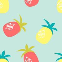 ananas naadloze patroon achtergrond. vector illustratie