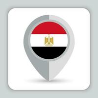 Egypte vlag pin kaart icoon vector