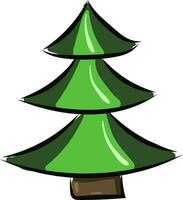 beeld van ale Kerstmis boom, vector of kleur illustratie.