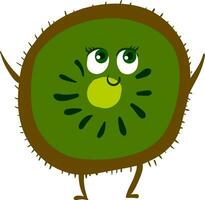 gelukkig kiwi, vector of kleur illustratie.