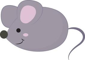 tekenfilm grijs muis schattig weinig tekenfilm muis, vector of kleur illustratie