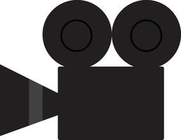 logo van een wijnoogst video camera gebruikt voor het schieten vector kleur tekening of illustratie