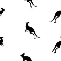 dierlijke naadloze patroonachtergrond met kangoeroe. vector illustratie
