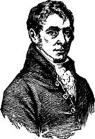 meneer humphrey Davy, wijnoogst illustratie vector