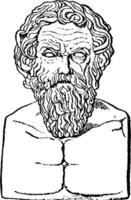 antisthenes, wijnoogst illustratie vector