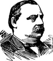 grover cleveland, wijnoogst illustratie vector