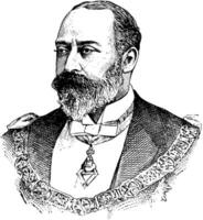 edward vii, wijnoogst illustratie vector