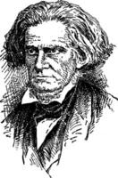 John c. Calhoun, wijnoogst illustratie vector